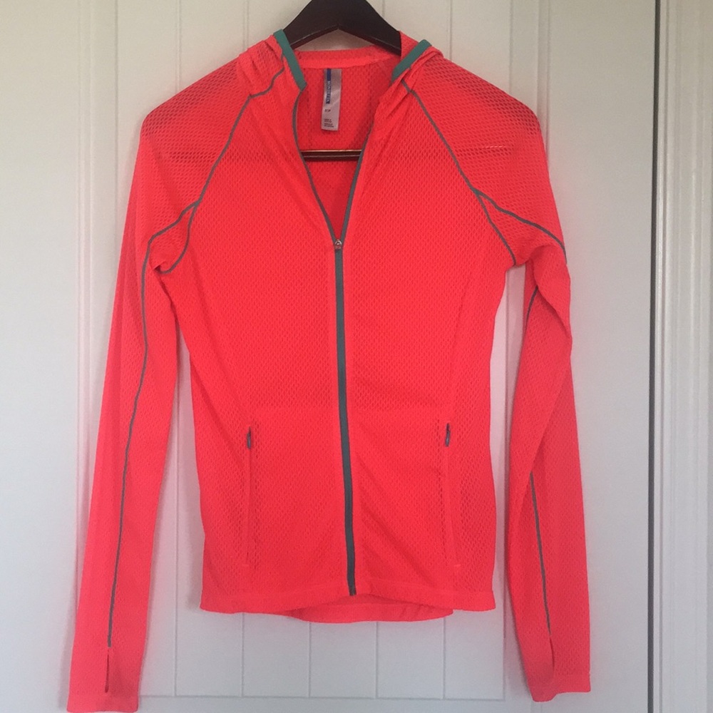 Athleisure see through zip hoodie